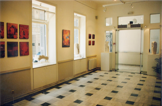 Galerie Zygos, Nikis Street, Main hall. The Syni Anastasiadis (painting) and Karolos Kambelopoulos (monotypes and sculpture) exhibition.